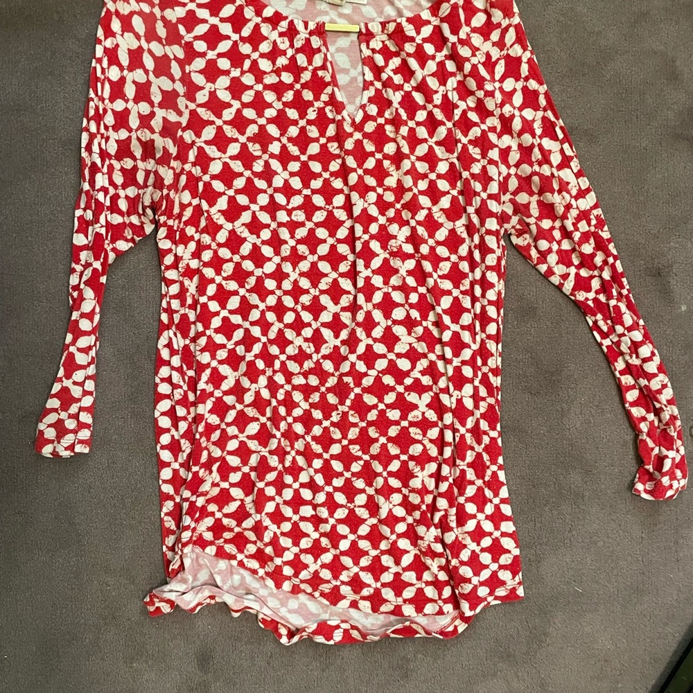 MICHAEL Michael Kors Red and White Blouse